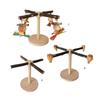 Bird Wood Perch Rotating Molar Stand for Parrots Conure Supplies Budgies Grinding Scratchers for Small Medium Parrots