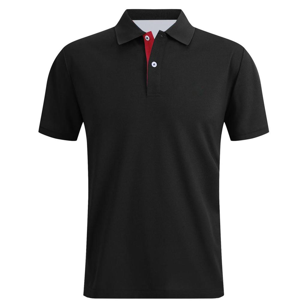 Men's Short Sleeve Polo Shirt Breathable Golf Shirt Casual Vacation Beach Shirt Business Shirt with Airflow Ventilation Design