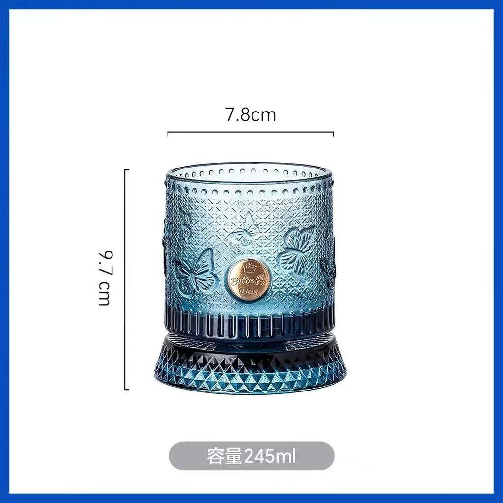 360 Degree Rotating Whiskey Glass Crystal High-end with Base Beer Glass Bar Accessories Wine Glasses Cocktail Glass