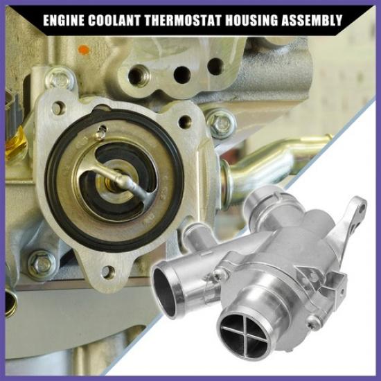 Engine Coolant Thermostat Housing Assembly for Land Rover LR4 10-16 Aluminum New