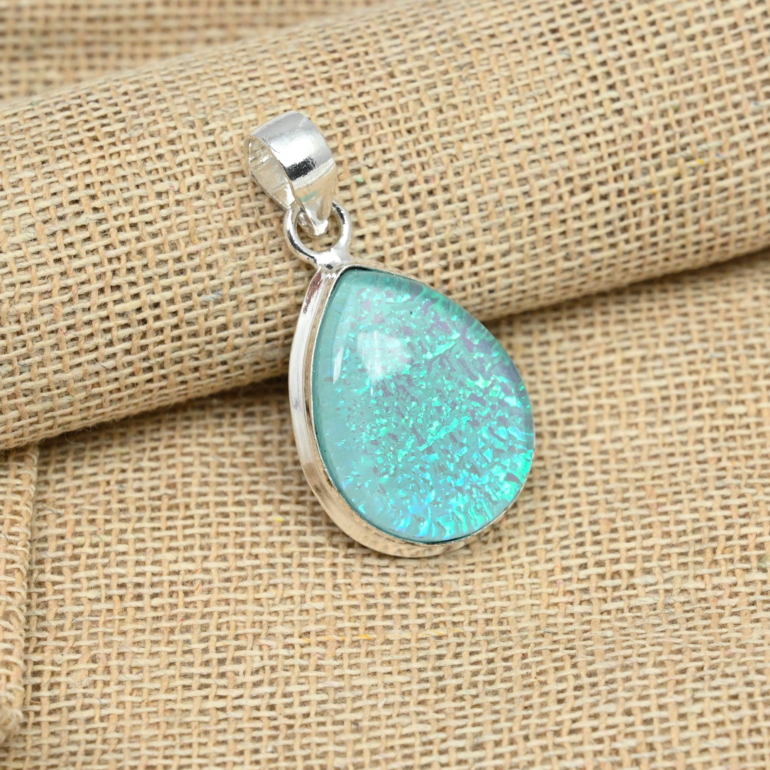 

Синий австралийский тройной опал, драгоценный камень, твердое серебро 925 пробы, ювелирные изделия, подвеска ручной работы, подарок 1.57 Inches синий