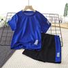 Conjunto de camiseta y pantalones cortos para niños, cómodo, hipoalergénico y transpirable, adecuado para deportes y uso diario