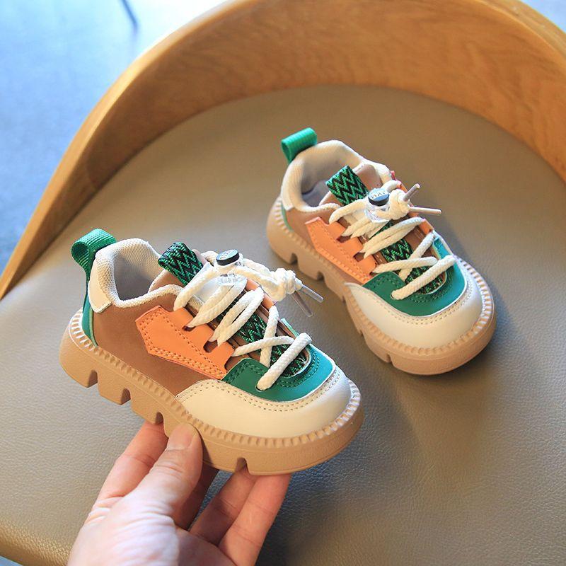 

Solid bottom children s shoes boys spring and autumn new children s and girls shoes baby sports shoes casual classmates trendy 21 yards inner length 13.5cm хаки