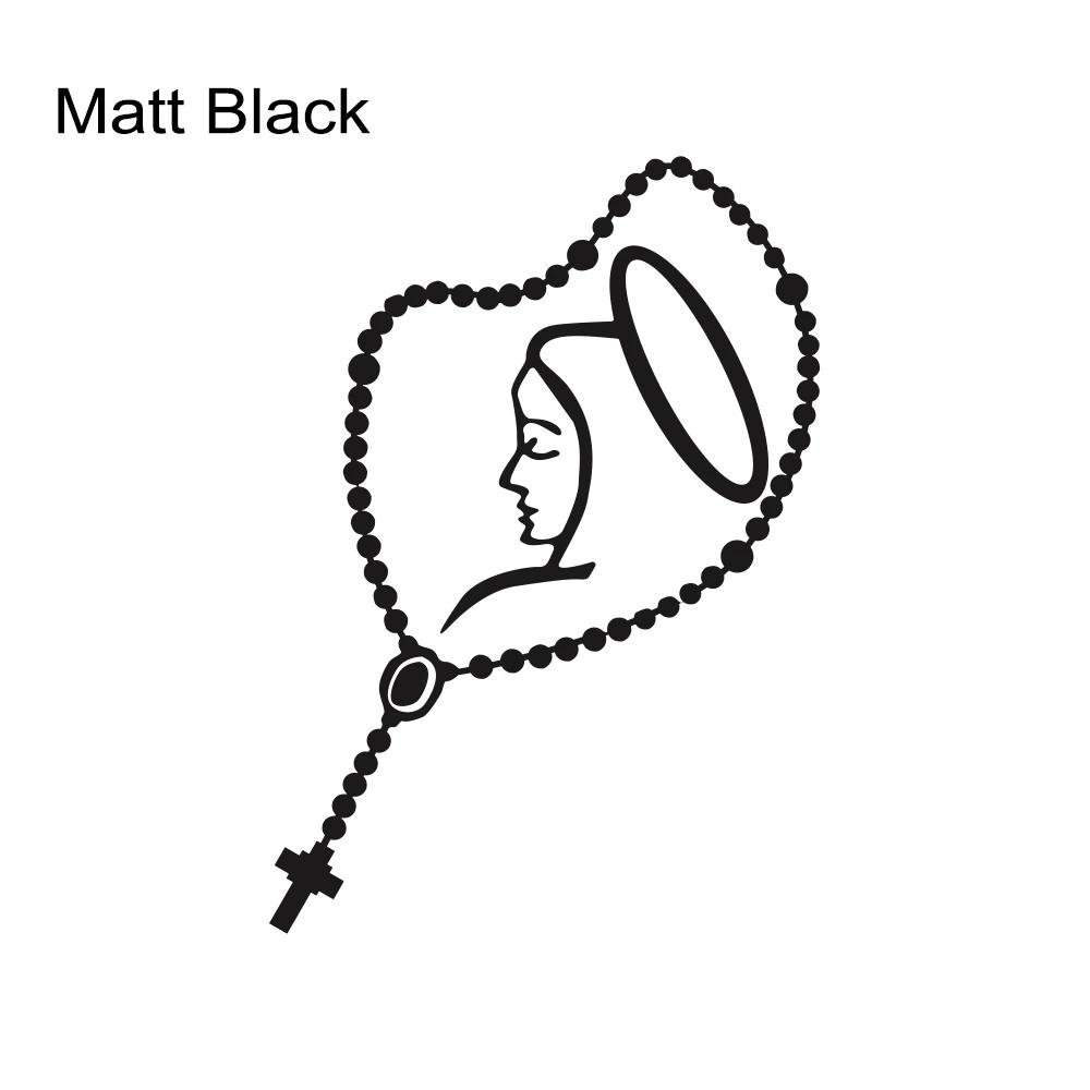 Car Sticker Creative Rosary Virgin Mary Fatima Vinyl Decal Waterproof DIY Body Window Door Car Exterior Decoration Accessories