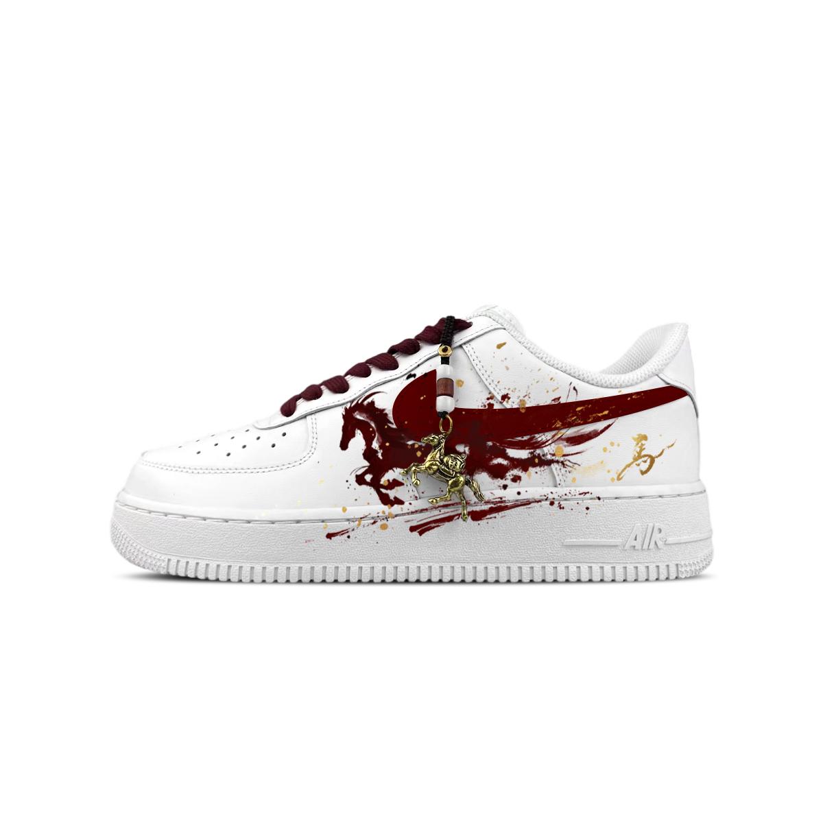 

Nike Air Force 1 BNK Crimson Ink Flame Horse Low top Skateboard Shoes Unisex CW2288-111(Team1771-) 45