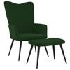 Day and Night - Day and Night Relaxation Armchair with Dark Green Velvet Stool