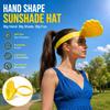 1pc Hand Shaped Sun Visor Headband Funny Yellow Anti-UV Summer Outdoor Sun Protection Hat For Beach Travel