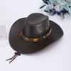 New Western Cowboy Hat Male and Female Couples Hat Autumn and Winter Mongolian Jazz Hat Decorative Knight Hat