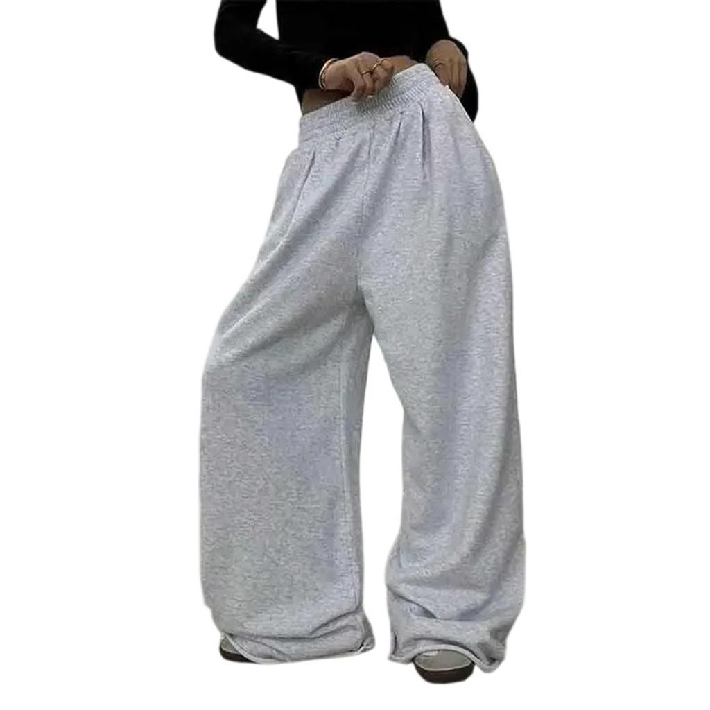 Dámské tepláky s širokými nohavicemi, Joggers dámské, volný střih tepláků, Pohodlné široké tepláky