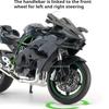 1:12 Scale Kawasaki H2R 400 Motorcycle Model Toy Car Alloy Fuel Tank Rubber Tires Motorbikes Shock Absorption Toys for Kids Gift