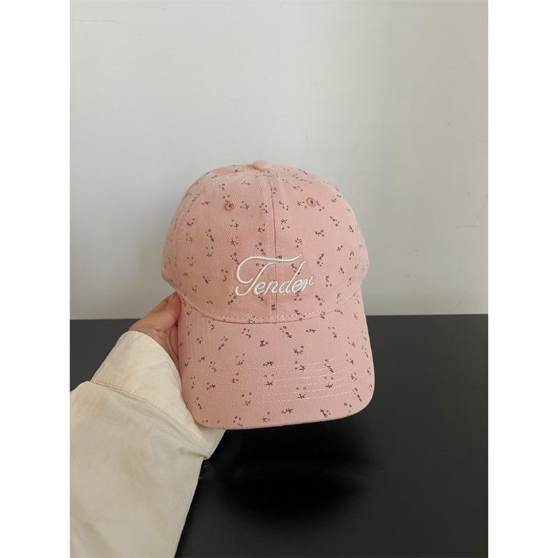 

Sweet little flower~ Embroidery fresh embroidery baseball cap female spring and summer pastoral face small cap Adjustable
