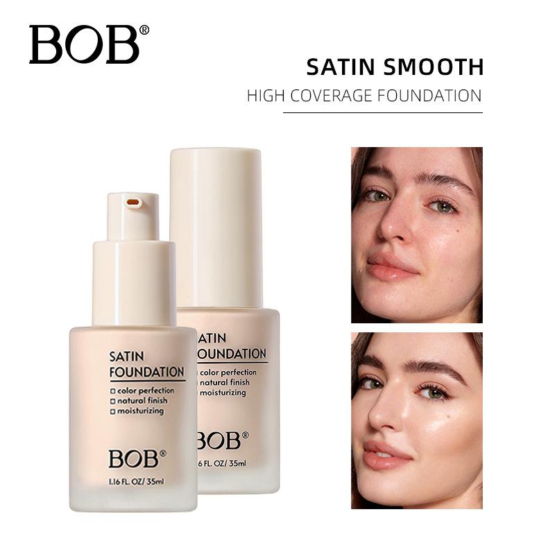 BOB Velvet Foundation Oil Control Concealer Moisturizing Moisturizing Light Skin Anti-rubbing No Makeup Foundation