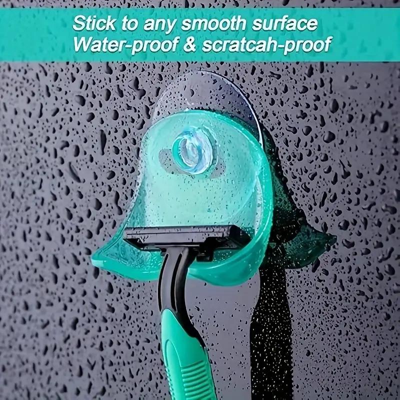Suction Cup Razor Holder Punch-free Manual Razor Shaver Storage Rack Drain Wall-mounted Bathroom Storage Rack