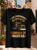 Spanish Truckers Change Gears Quote Graphic Orange Semi Truckstars And Bold Lettering Vintage  Unisex All Tshirt
