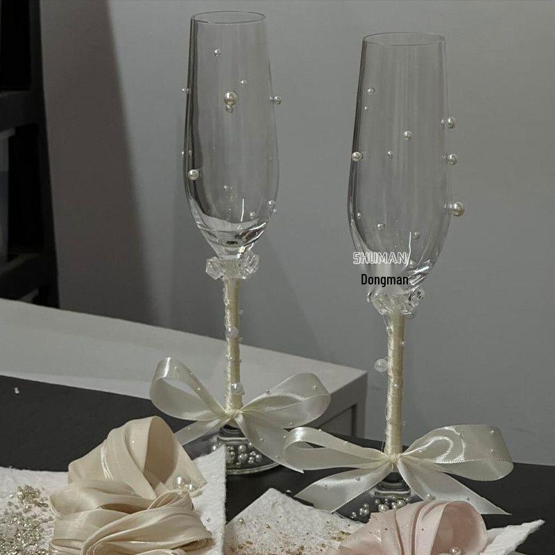 

Rhinestone DIY Toasting Glasses Material Pack - Perfect Wedding or Engagement Gift for a Best Friend