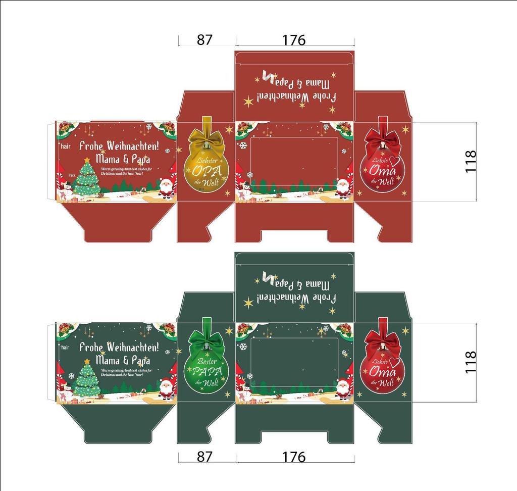 Zibei Christmas Tree Balls: In Memory of Dear Grandparents