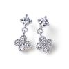 Gift from New York Earrings for Platinum Clover Gift for Women Women, Plated, Flower, Hypoallergenic, Brand,