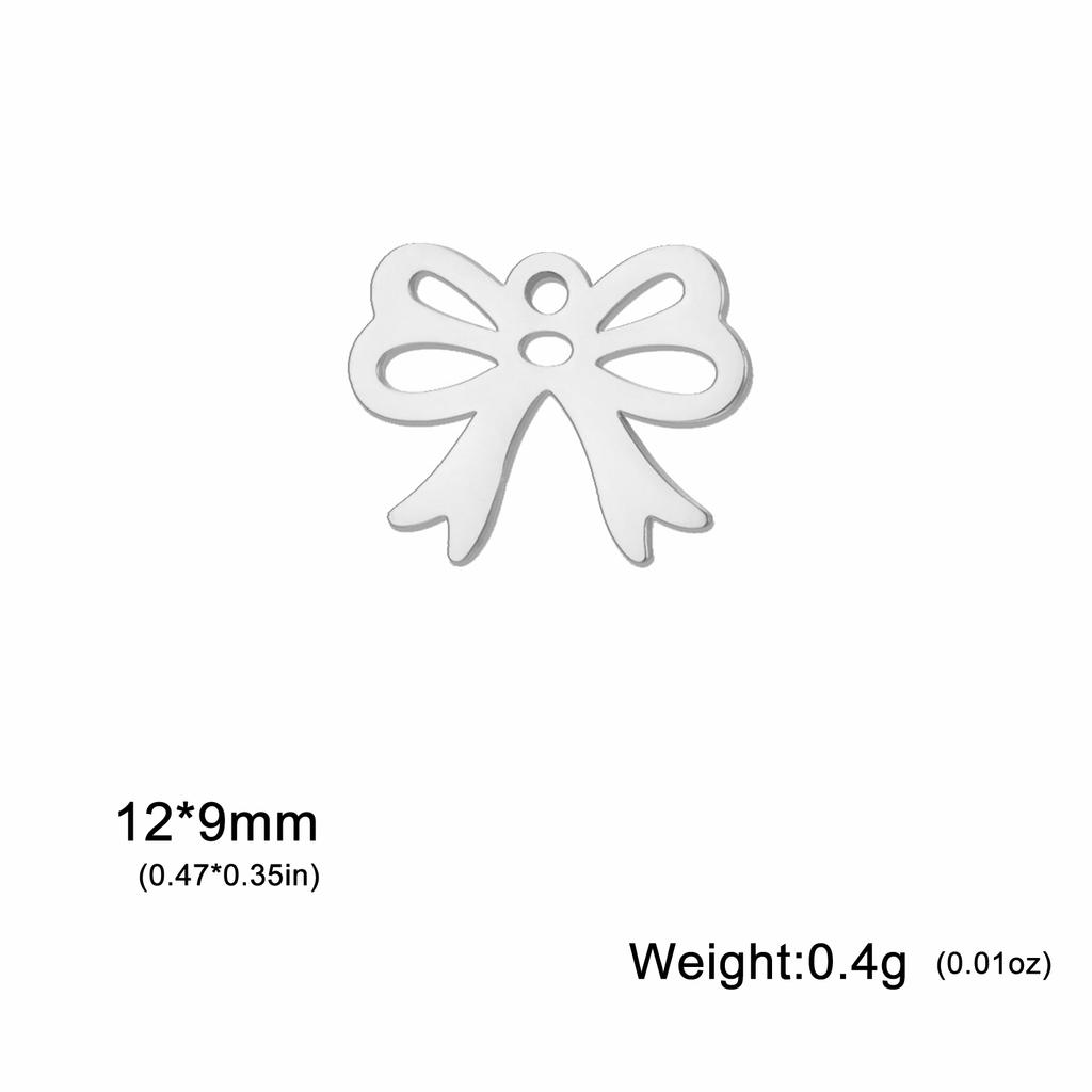 5 pieces/pack Mini Cat Flower Jewelry Owl Cherry Star Heart shaped Bow Stainless Steel Pendant DIY Necklace Bracelet Jewelry