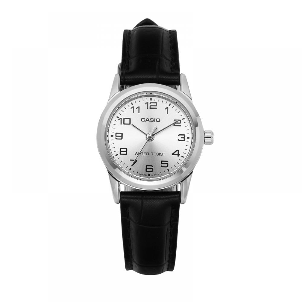 Casio Ltp V001l 7budf  Ltp V001l 7b  Analog Sat Student Women S Leather Watch