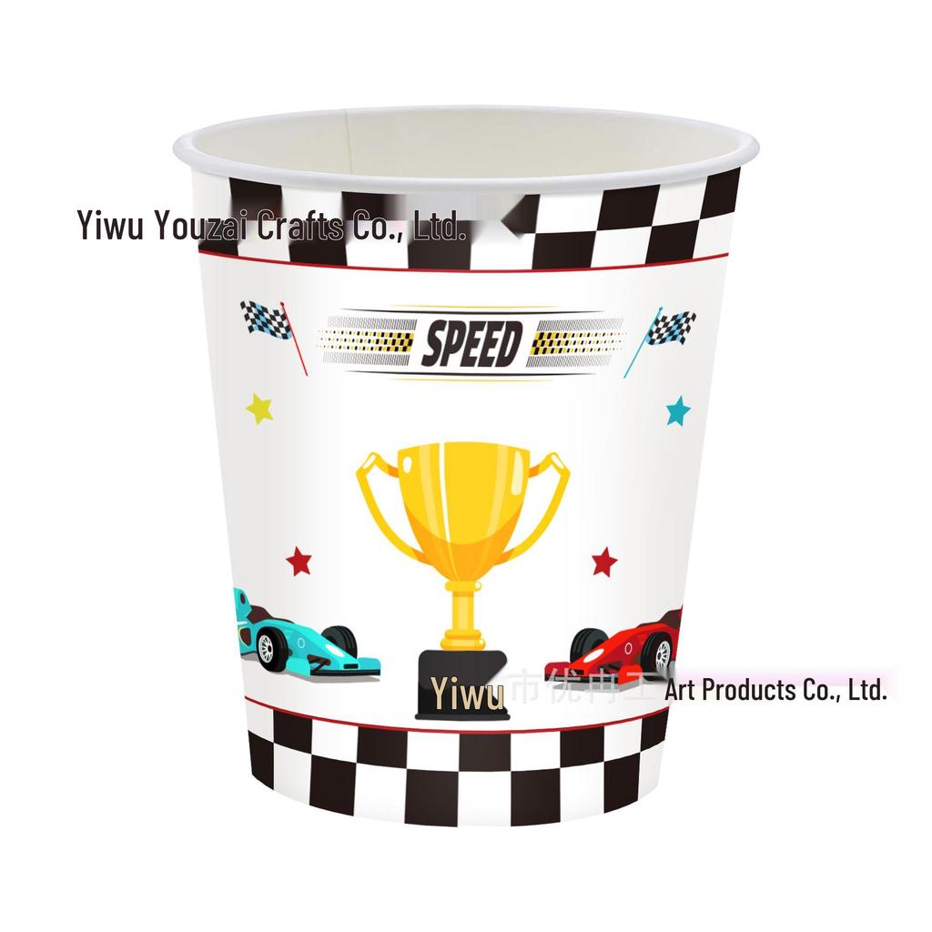 Off-road Racing Tire Theme Paper Plate & Tablecloth Birthday Party Set