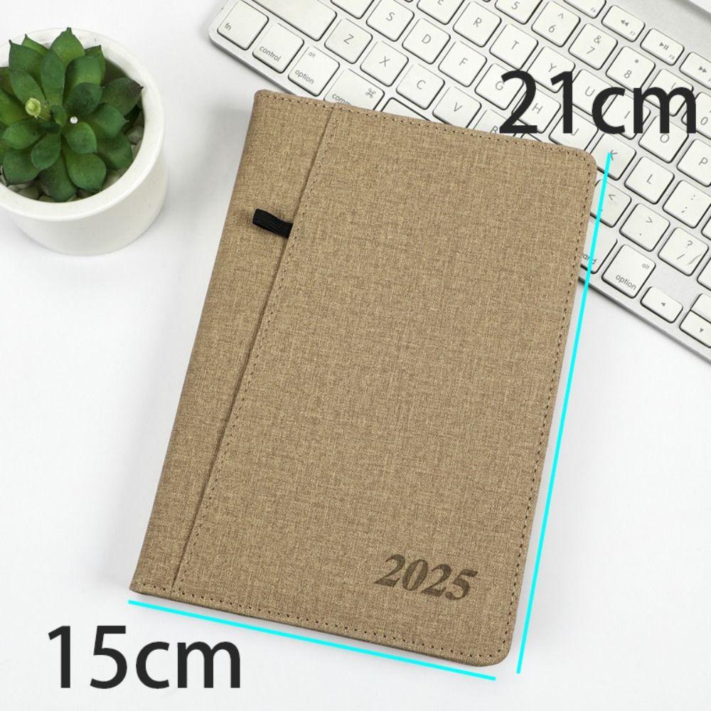 156 Pages 2025 Journal Notebooks Soft PU Cover 365 Days Notepad Business Notebook  Office