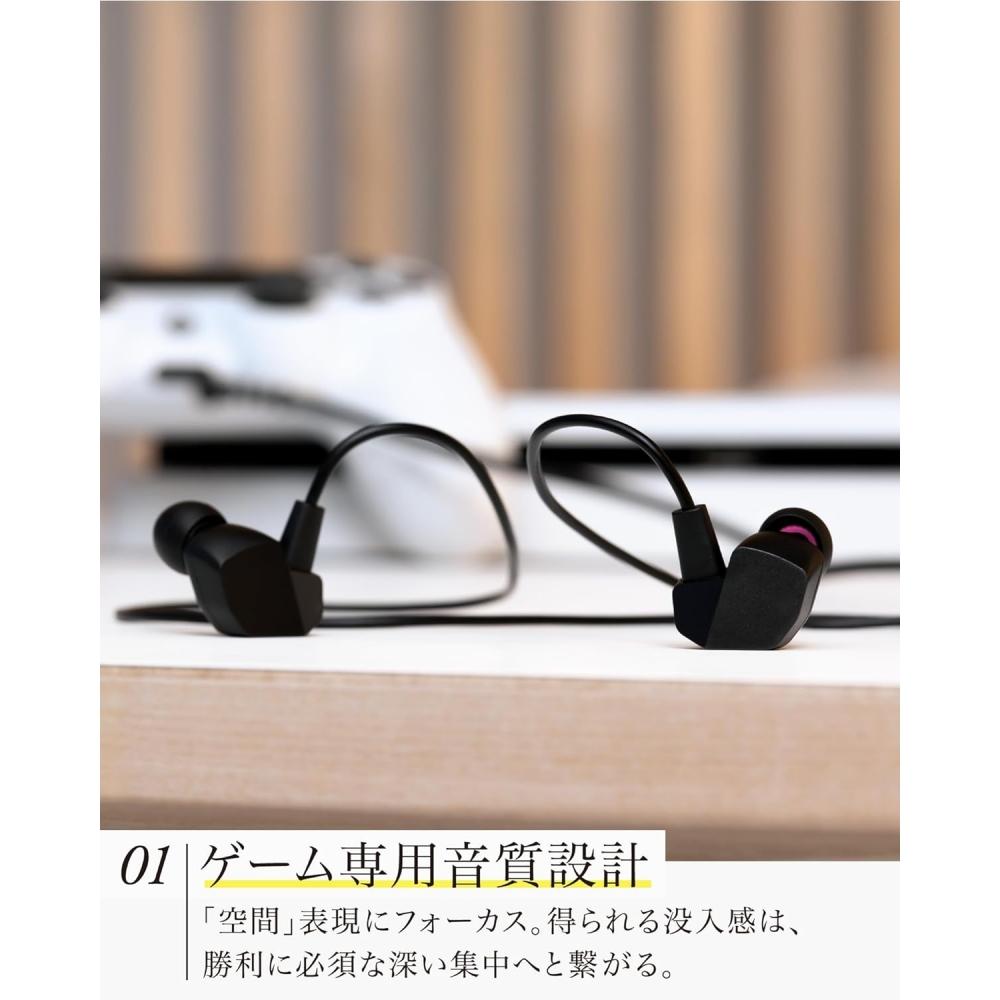 Final Vr3000 Wired Gaming Earphones Matte Gray Binaural 3d Surround With Microph