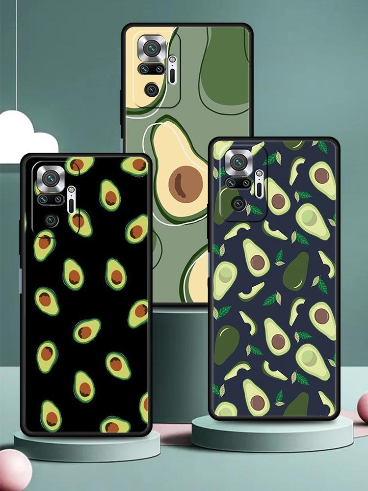 Cute Avocado Phone Case Cover for Redmi 14C 10C Note 15 14 13 12 10 11 K40 Pro Plus 5G Shockproof Soft TPU Shell Fundas Capas
