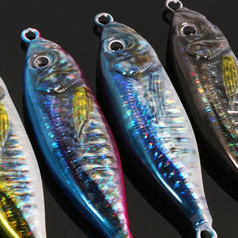 3D Inkjet Printing S-shaped Iron Plate Bait Luminous Long-range Bionic Bait Deep-sea Boat Fishing Bait