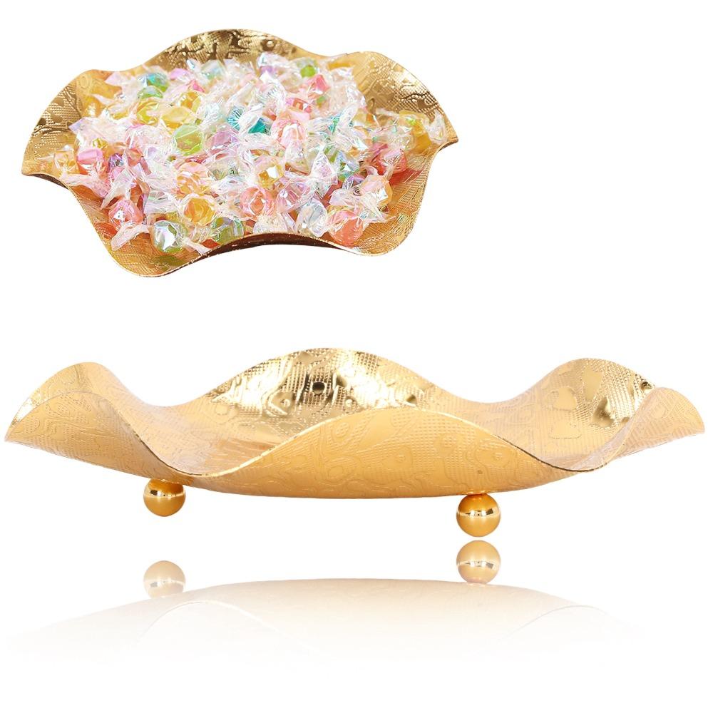 Smooth Surfaces Gold Fruit Bowl Gold Decorative Tray Fruit Bowls Fruit Basket For Kitchen