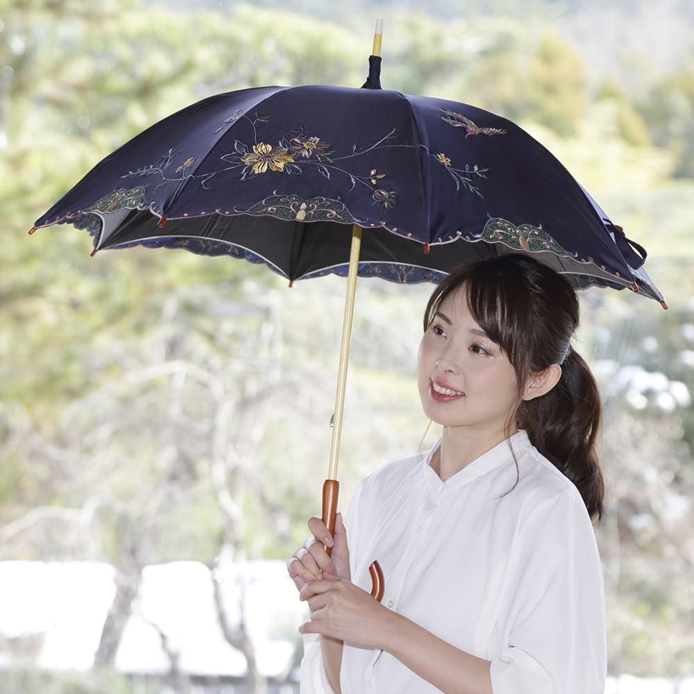 Actress Long 1st Class Light Heat Heat UV Umbrella for Both Sunny and Rainy Special Double Layer and [Chinoiserie Modern] Parasol, Parasol, Parasol,