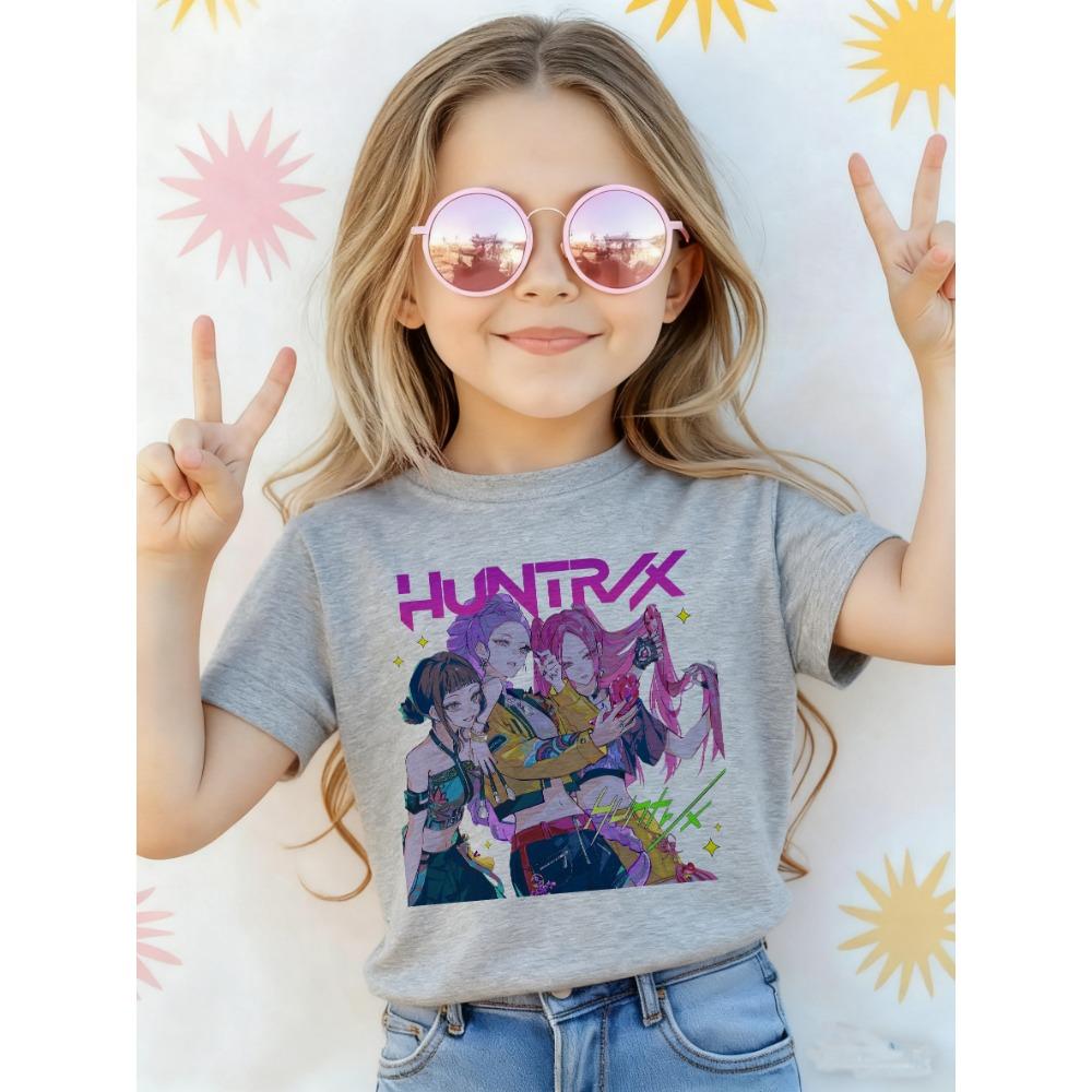 Nuovo in T-shirt per Bambini Bambine KPop Demon Hunters Divertente Maglietta per Fan KPop Demon Hunters Vestiti Ragazzi Ragazze Maglietta Top Unisex