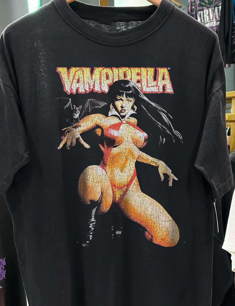 

Vampirella 90s Style Memorial Halloween TShirt Black Unisex S-5XL 1V0391 Unisex T-Shirt XXXXL