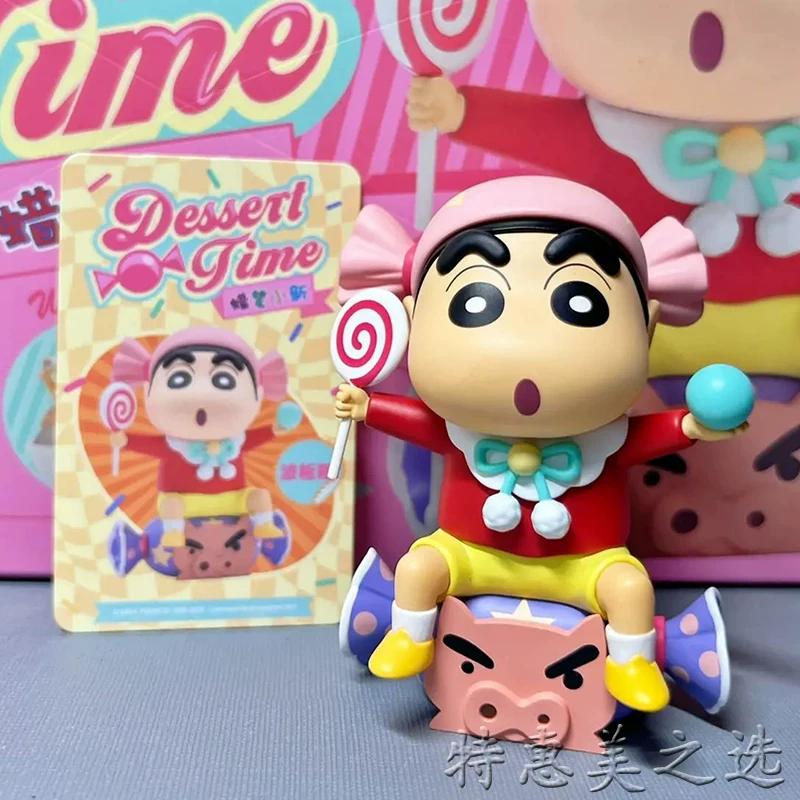 52TOYS Crayon Shin Chan Blind Box Snack Time Series Authentic Figurine Doll Desktop Ornament Gift For Anime Lovers Birthday Gift