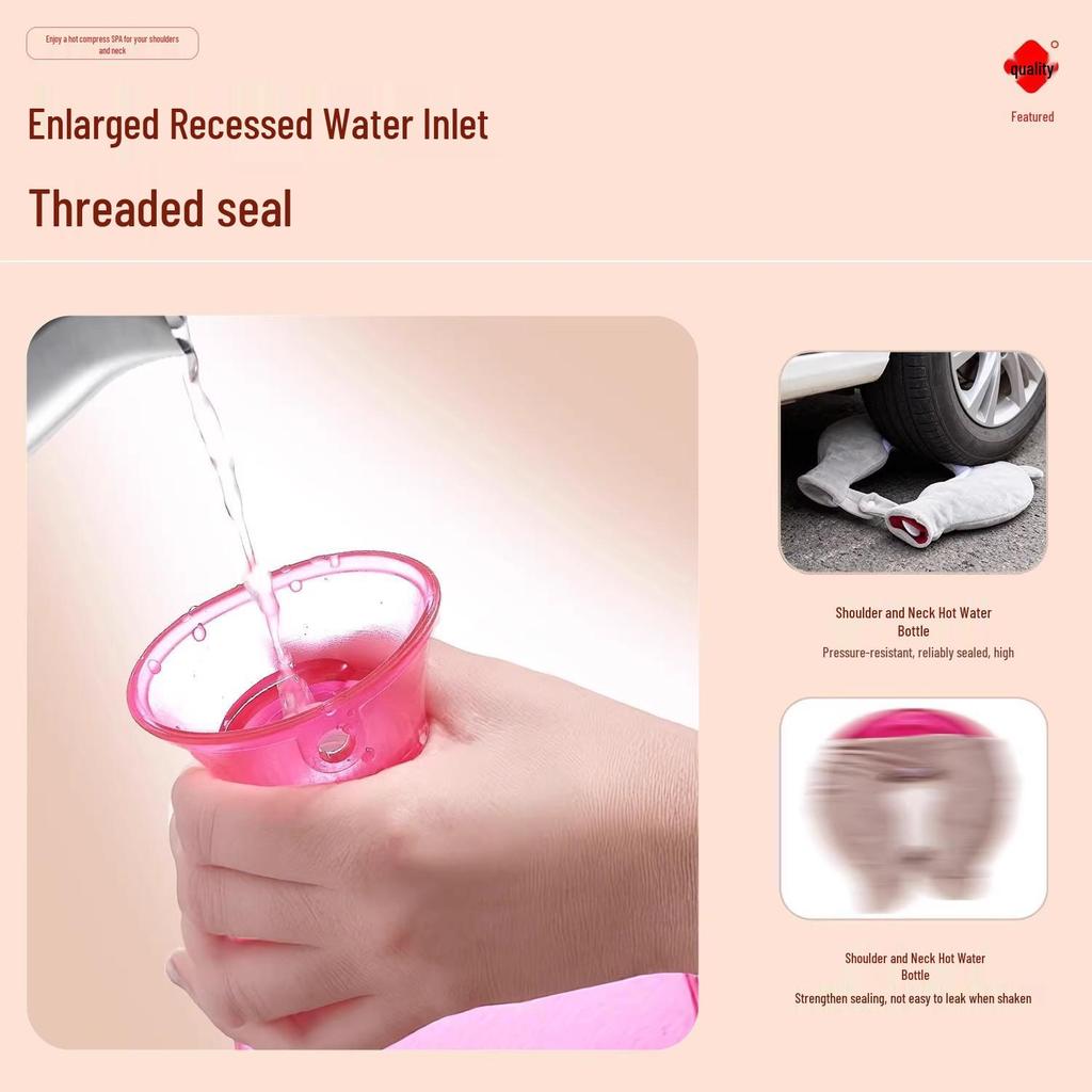 Zhuo Chen U-shaped Shoulder & Neck Hot Water Bag - Thickened, Explosion-proof, Warm Compress for Cervical Physiotherapy