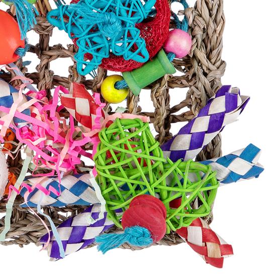 Interaktives Papageien-Kauspielzeug Naturgrasröhren Angstabbau Bissfest Interaktives Haustier