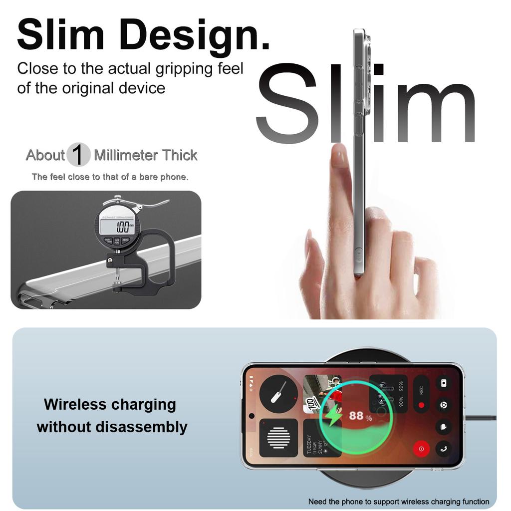 For Nothing Phone 3a Pro 5G Phone Case IMAK Soft Slim Case UX-5 Series