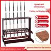 Multi-Functional Bamboo Fishing Rod Display & Storage Rack