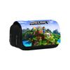 New Minecraft Game Merchandise Student Stationery Bag Double Large Capacity Student Zipper Pencil Case Stationery Bag