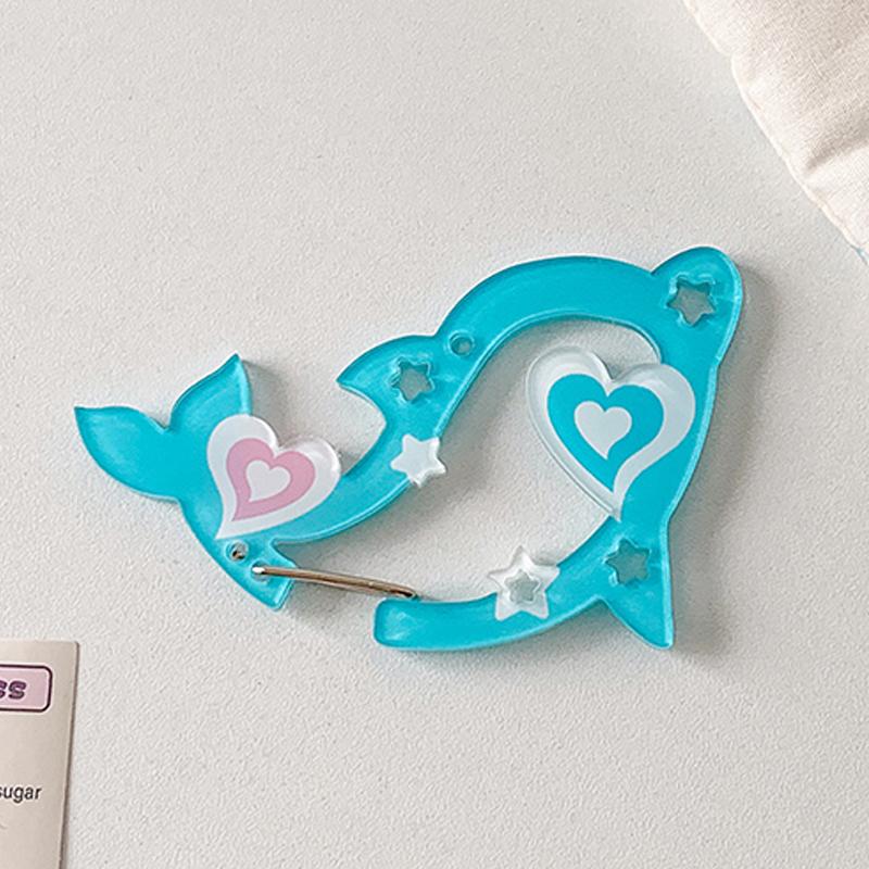 Acrylic Cartoon Keychain Holder Ins Style House Music Note Apple Shaped Decor For Bag Pendant Hook Diy Key Hanging