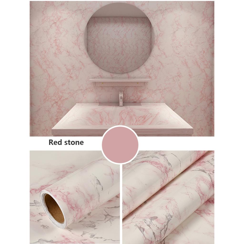 Buy Marble Vinyl Film Self Adhesive Wallpaper for Bathroom Kitchen