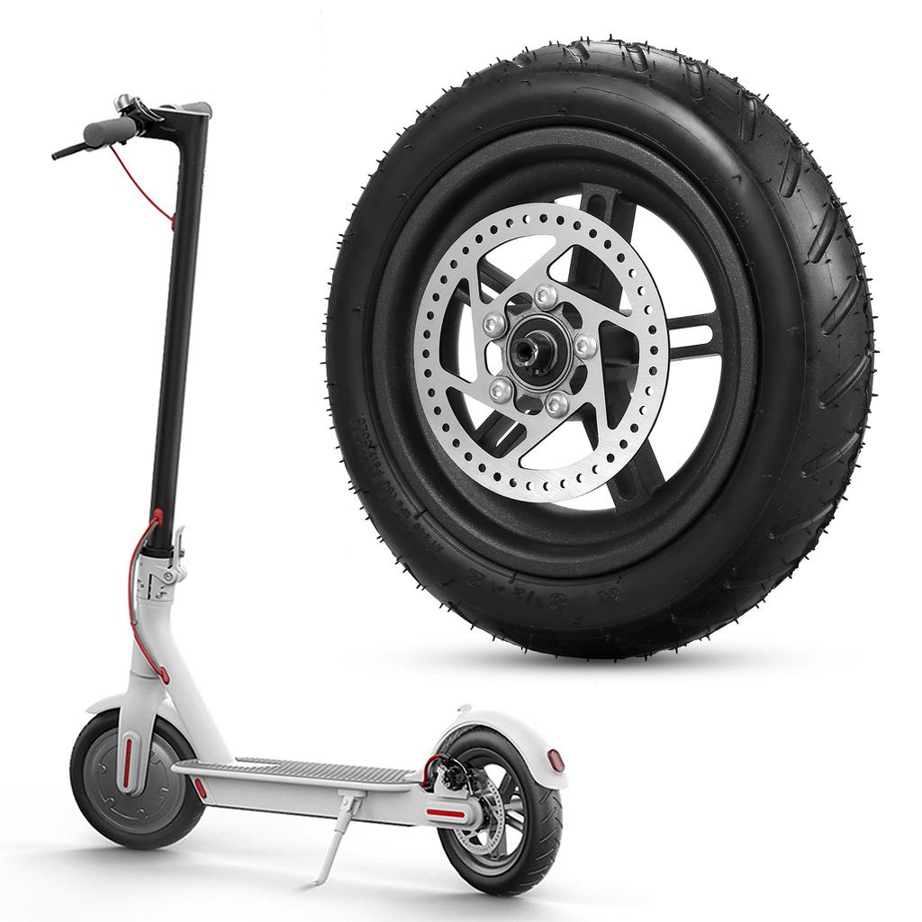 Electric Scooter Rear Tire with Wheel Hub Disc Brake Set 8.5 Inches Inflatable Electric Scooter Wheel Replacement for