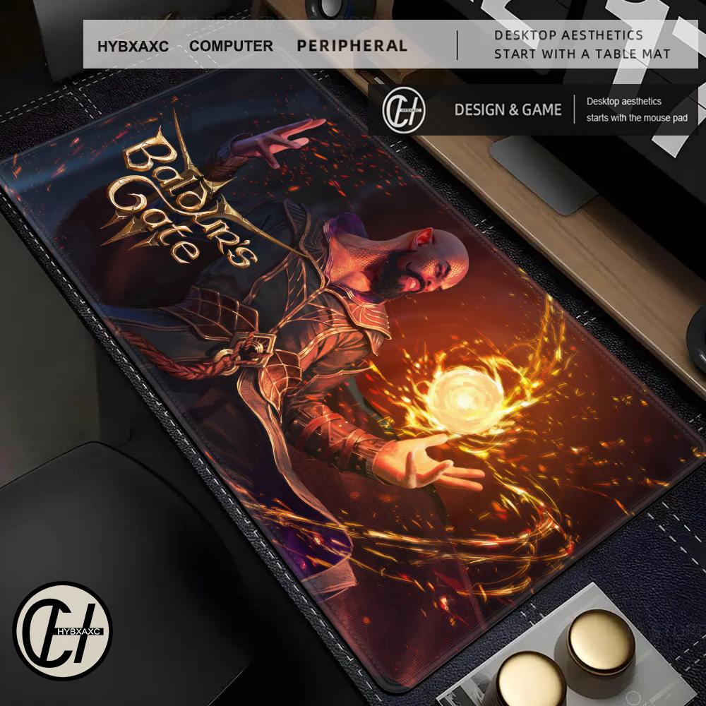 Baldurs Gate Mousepad HD Printing Computer Gamers Desk Mat Locking Edge Nonslip Mouse Pad XXL Xcm Keyboard PC Desk Pads