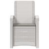 Garden Lounge Chair Rattan Look 2 pcs White and Light Grey PP