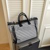 New Trendy and Fashionable Large-capacity Handbag Polyester Fiber Polka Dot Pattern, Versatile Commuter Single-shoulder Tote Bag