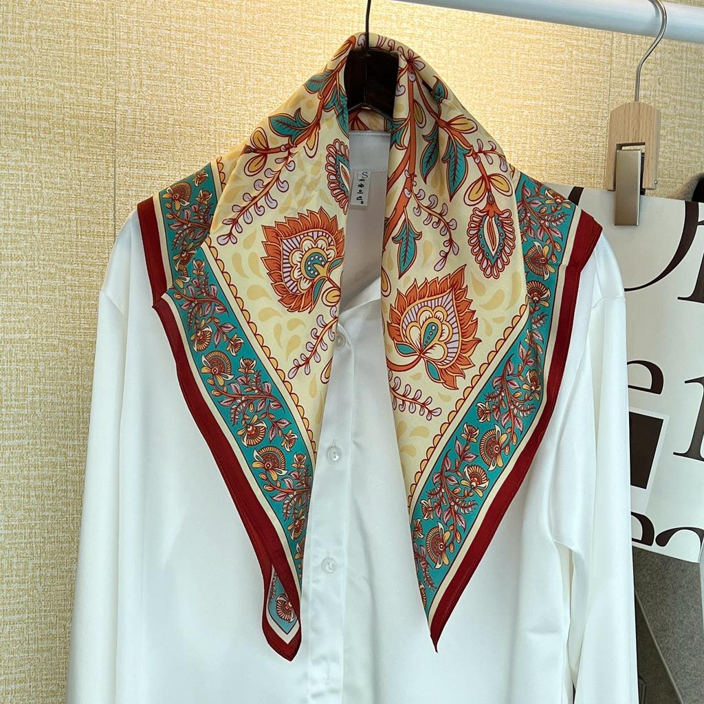 Hangzhou 100% eșarfă de mătase naturală reală pentru femei, bandană, eșarfe pătrate, eșarfe, eșarfă Mulberry, modă de lux de înaltă calitate, hijab