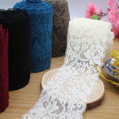 Eleganckie, elastyczne, koronkowe akcesoria DIY Koronka Koronkowa tkanina nylonowa Dzianie Tekstylia domowe Bielizna Koronkowe akcesoria Wielokolorowe rzemiosło Tworzenie wstążek