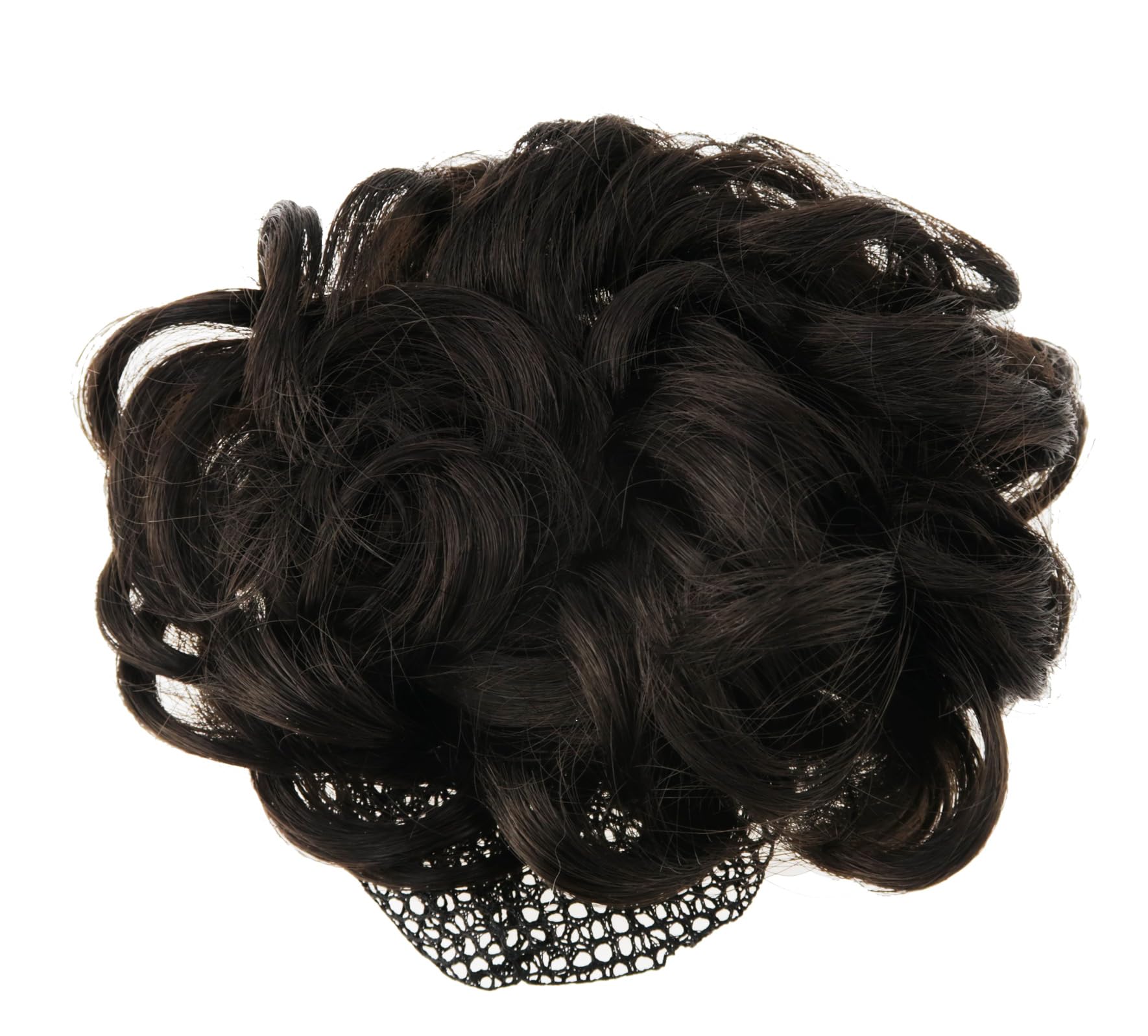 

Парик-шиньон с заколкой и сеткой для покрытия пучка и добавления естественного черного объема,