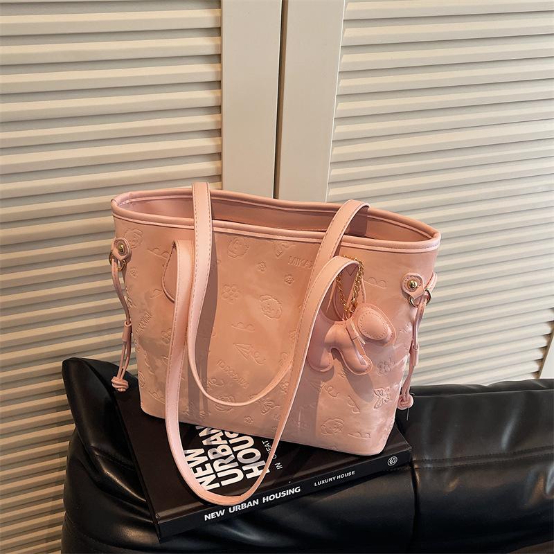 Large-capacity bag women's 2025 new high-end college student class shoulder bag women's portable commuter tote bag