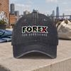 FOREX Printed Vintage Washed Baseball Cap Unisex Duckbill Hat Casual Street Style Gift