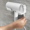 Hair Dryer Holder Wall Mounted Hair Straightener Dryer Hair Stand Bathroom Organizer Shelves Self Adhesive Plastic Storage Rack